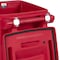 Toter 32 Gal. Red Hazardous Waste Caster Trash Can with Wheels and Lid Lock RMC32 - alternate 2